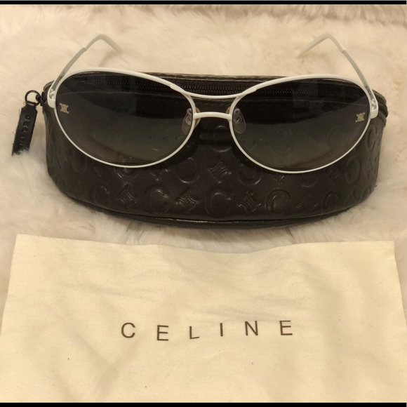 COPY - Celine White Metal Aviator Sunglasses From the Heidi Slimane Collection - Picture 4 of 10